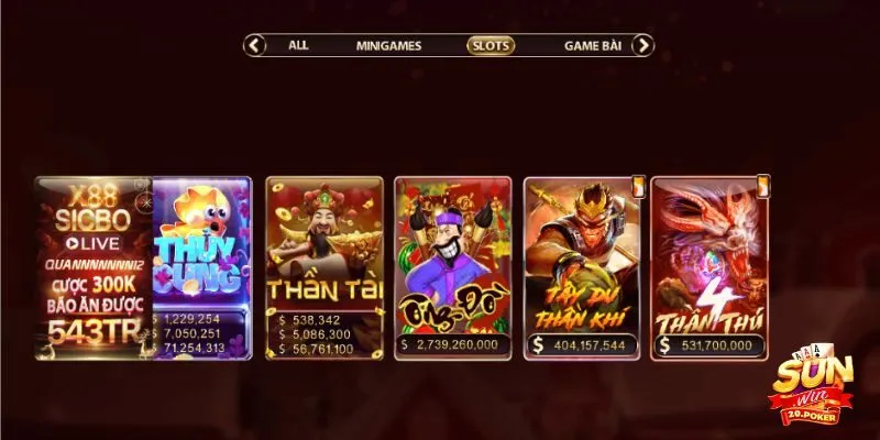 Game Slots tại SUNWIN có tỷ lệ RTP cao cùng mức thưởng hấp dẫn