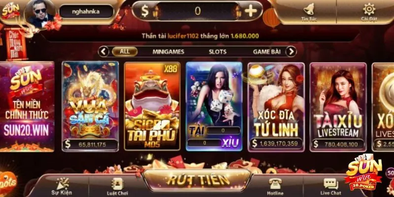 Nạp rút tiền tại Sunwin vô cùng nhanh chóng và dễ dàng