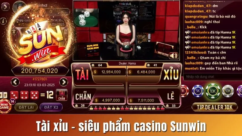 Tài xỉu - siêu phẩm casino Sunwin không nên bỏ qua